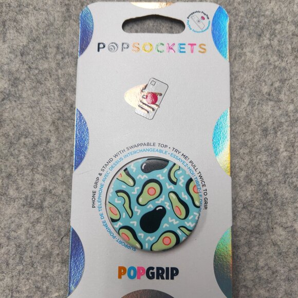 Avocado Party Blue Popsockets Single Grip & Stand Phones and Tablet Holder - Picture 1 of 3